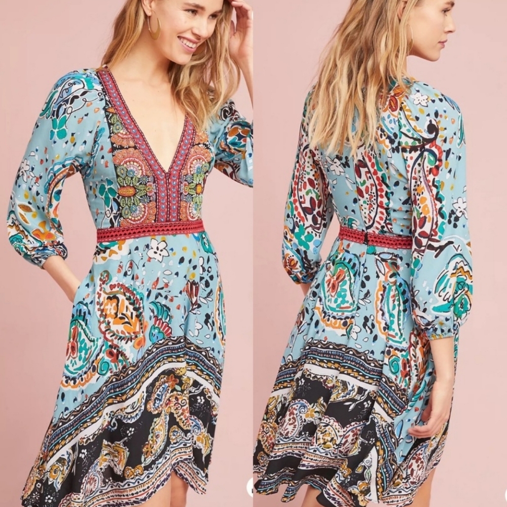 Floral V-Neck Dress